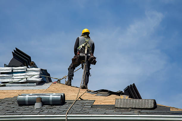 Professional Gutter Installation technician working in Hager City, WI